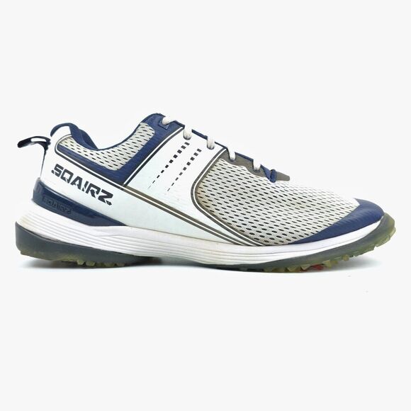SQAIRZ Speed Mesh Golf Shoes Performance Sneaker White Blue Athletic Sporty 11.5